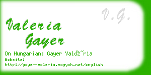 valeria gayer business card